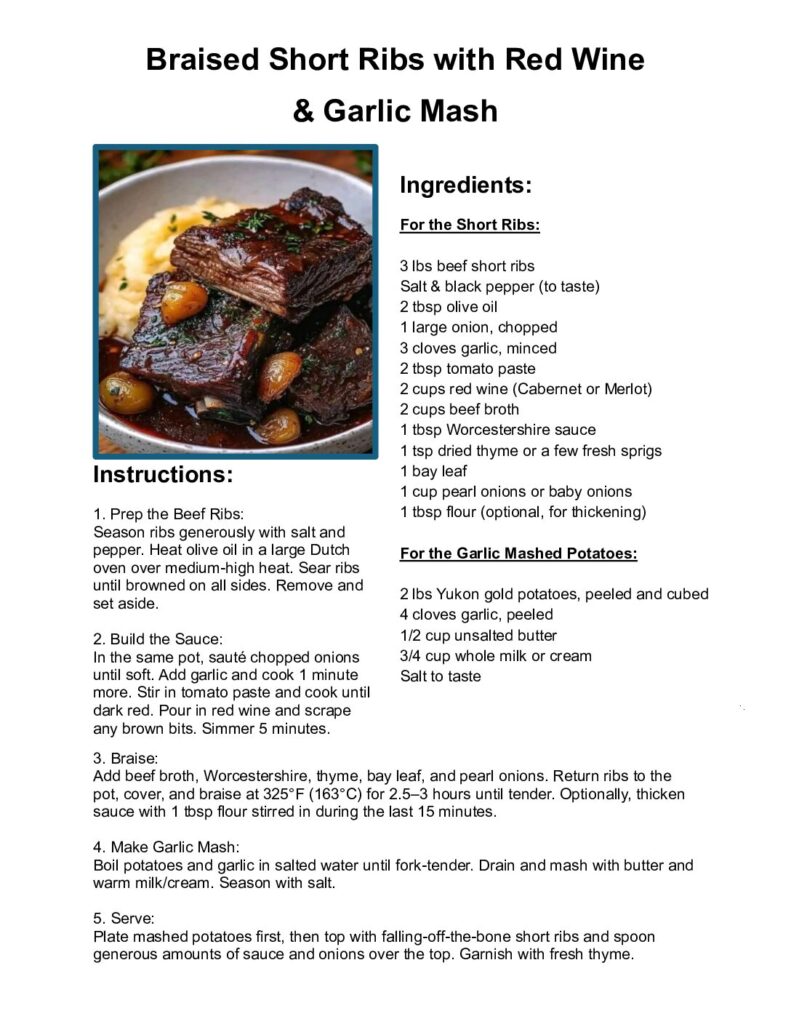 thumbnail of Braised Short Ribs with Red Wine