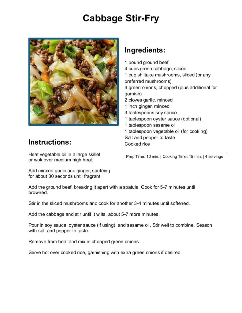 thumbnail of Cabbage Stir Fry