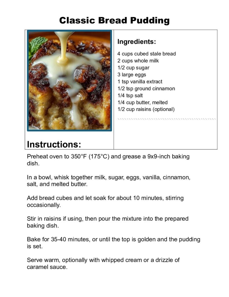 thumbnail of Classic Bread Pudding