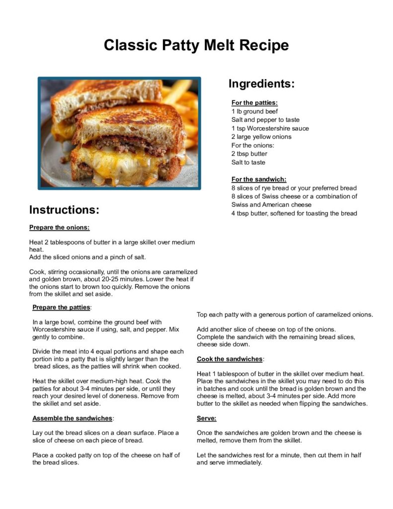 thumbnail of Classic Patty Melt Recipe