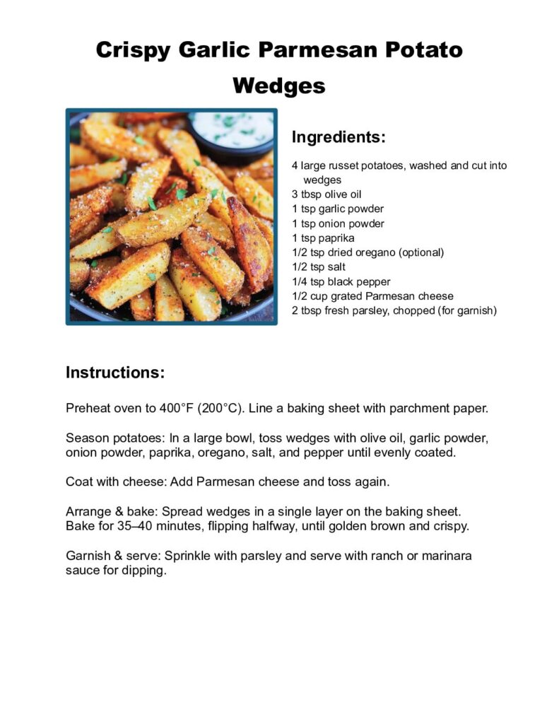 thumbnail of Crispy Garlic Parmesan Potato Wedges