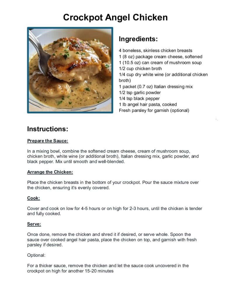 thumbnail of Crockpot Angel Chicken