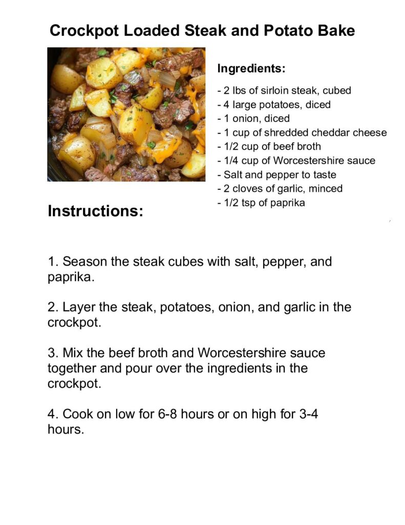 thumbnail of Crockpot Loaded Steak and Potato Bake