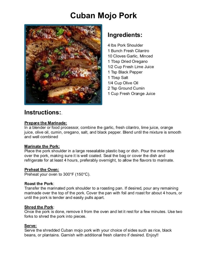 thumbnail of Cuban Mojo Pork