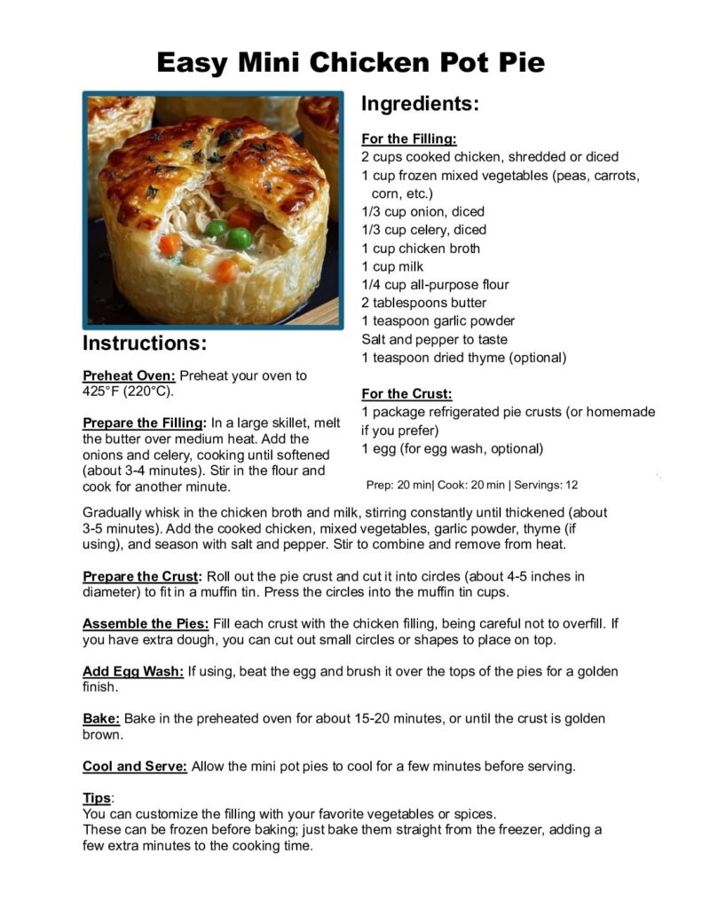 thumbnail of Easy Mini Chicken Pot Pie