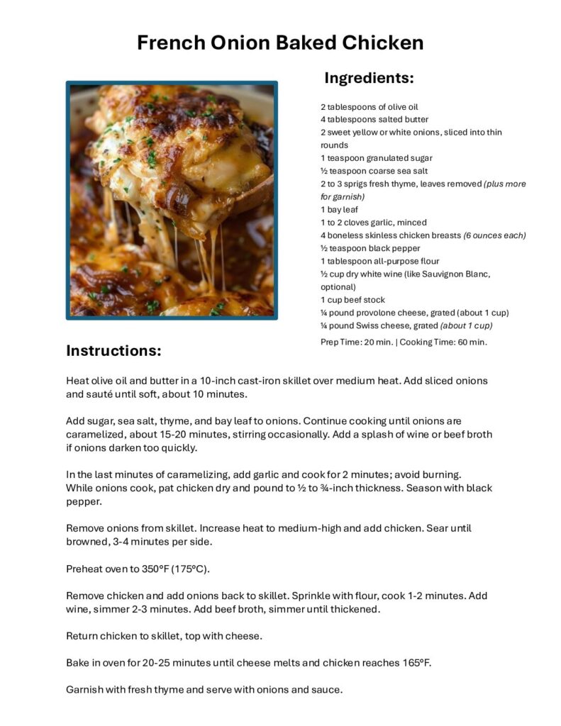 thumbnail of French Onion Baked Chicken