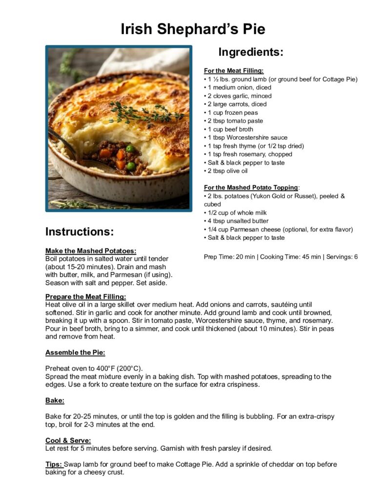 thumbnail of Irish Shephards Pie