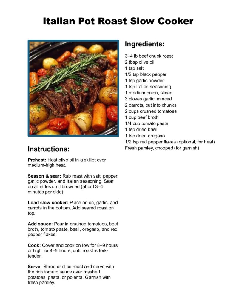 thumbnail of Italian Pot Roast Slow Cooker