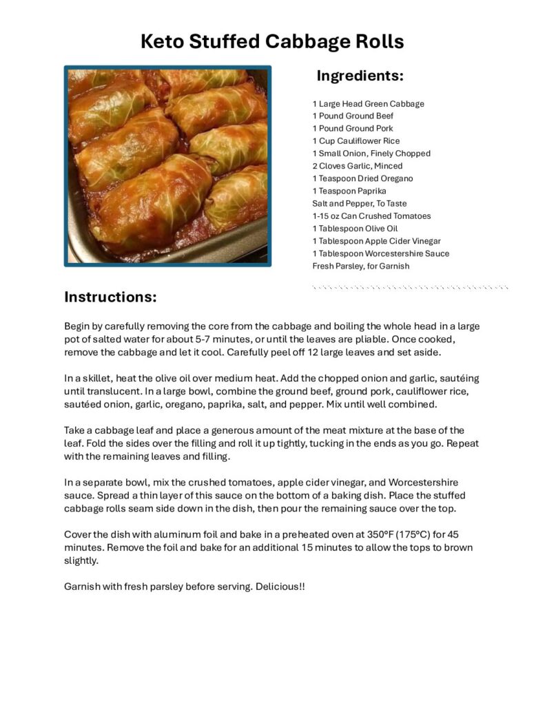 thumbnail of Keto Stuffed Cabbage Rolls