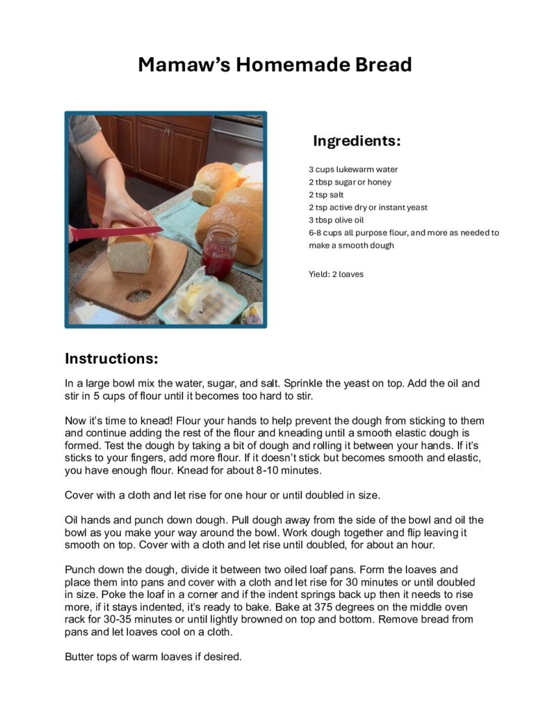 thumbnail of Mamaws Homemade Bread