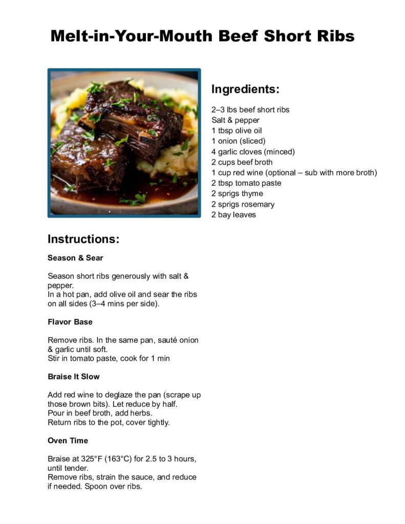 thumbnail of Melt in you Mouth Beef Short Ribs