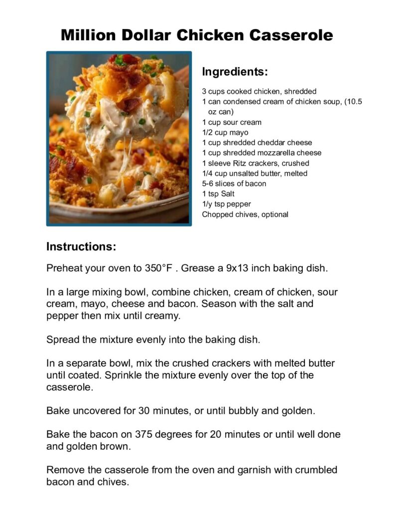 thumbnail of Million Dollar Chicken Casserole