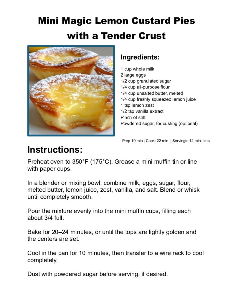 thumbnail of Mini Magic Lemon Custard Pies with a Tender Crust