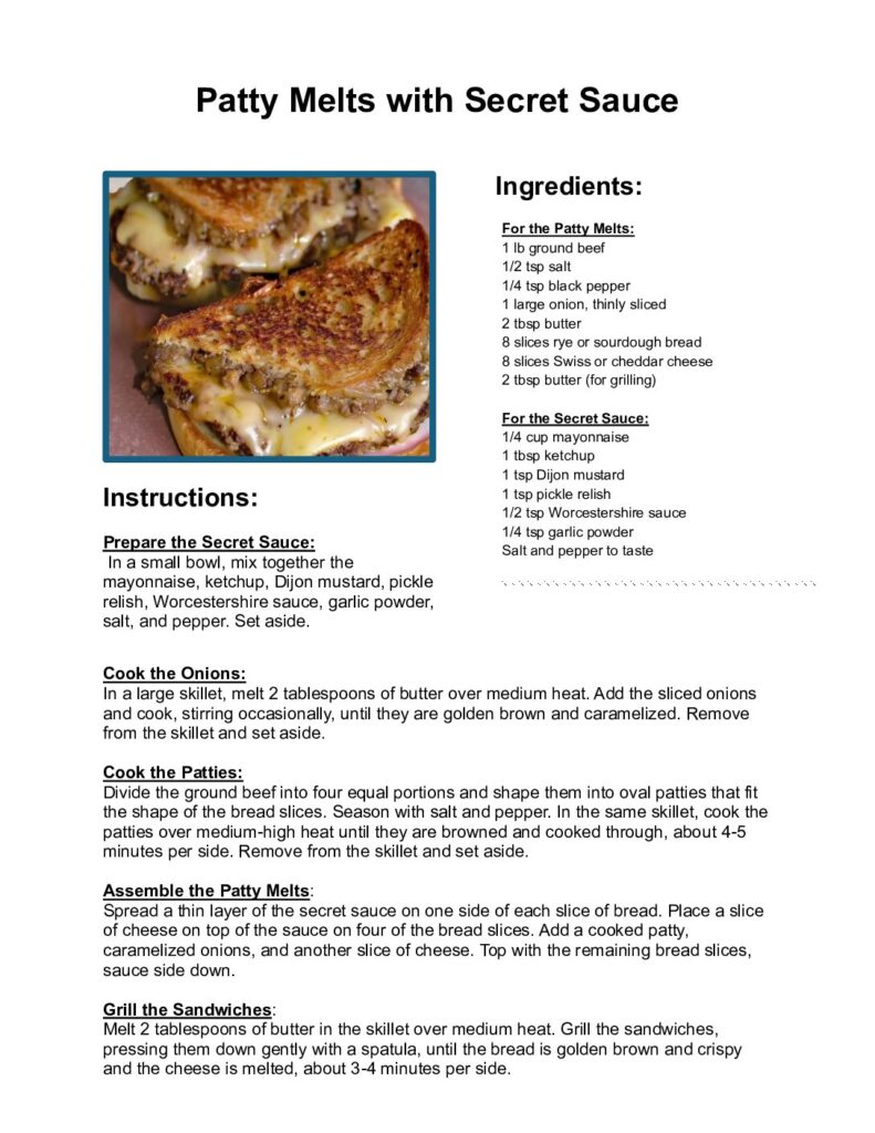 thumbnail of Patty Melts with Secret Sauce