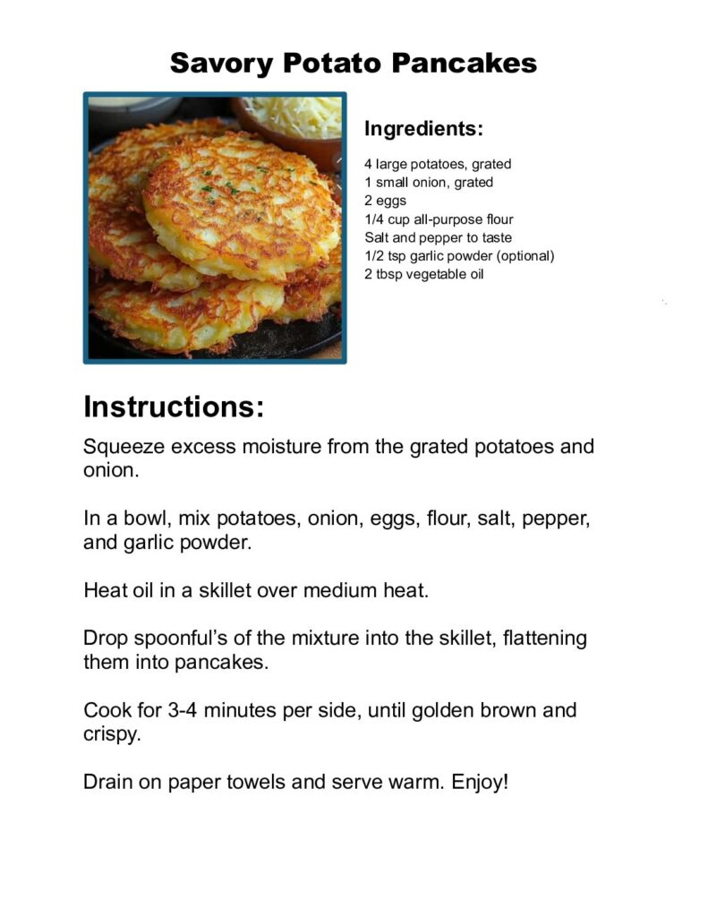 thumbnail of Savory Potato Pancakes