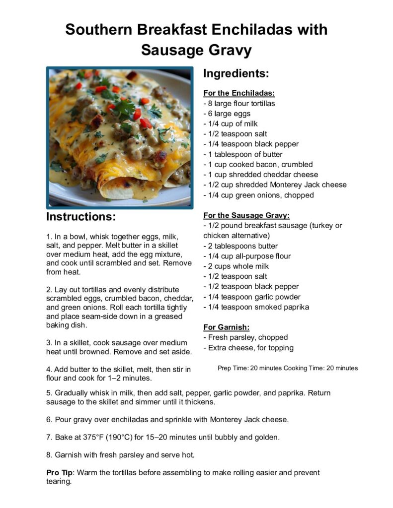 thumbnail of Southern Breakfast Enchiladas with Sausage Gravy