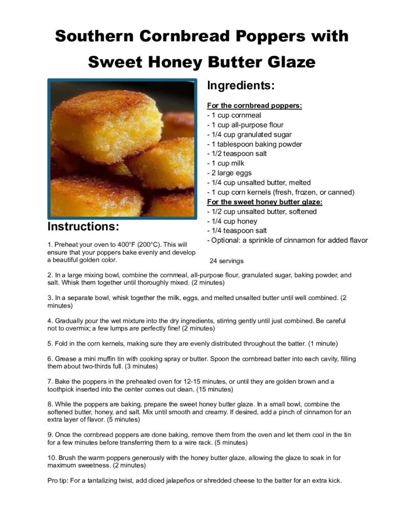 thumbnail of Southern Cornbread Poppers with Sweet Honey Butter Glaze