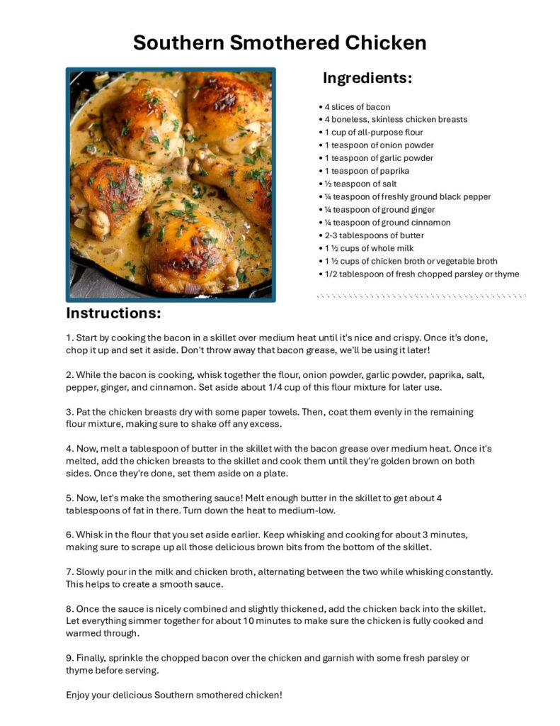 thumbnail of Southern Smothered Chicken