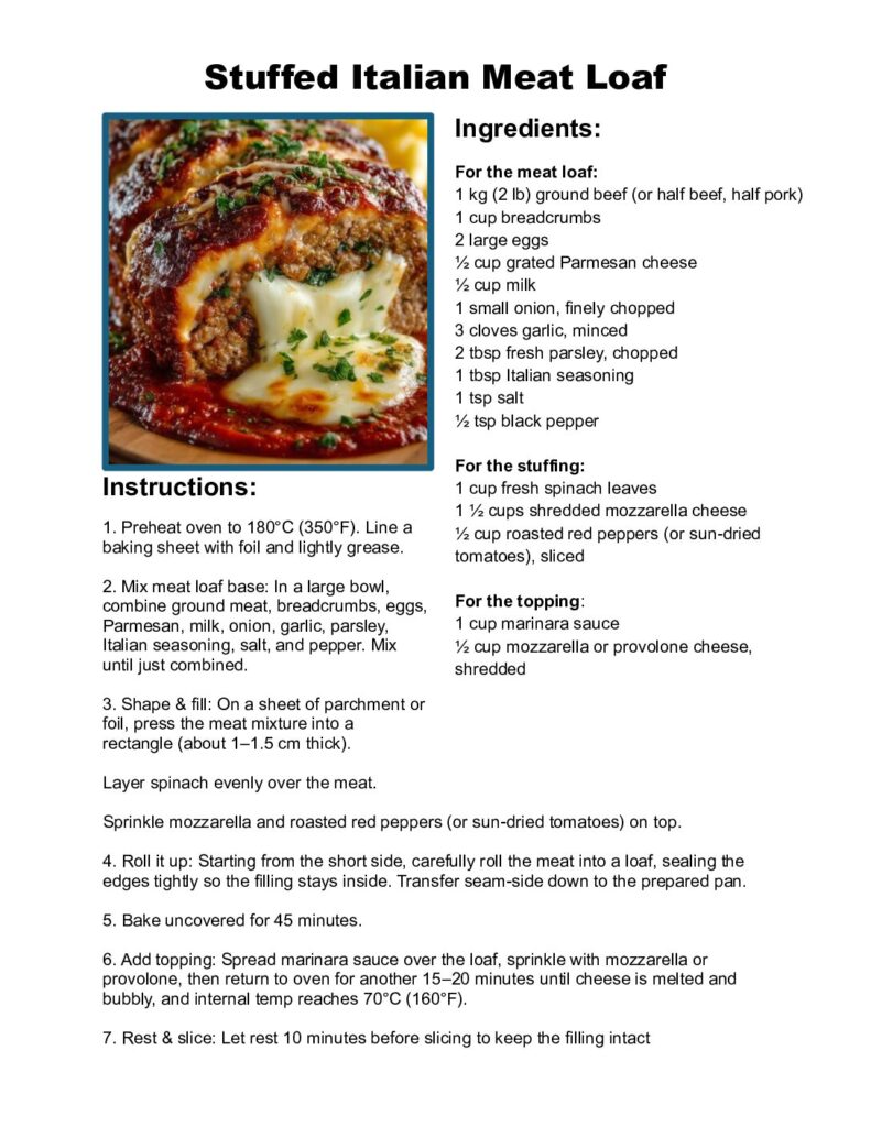 thumbnail of Stuffed Italian Meat Loaf